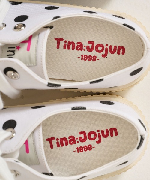 ドット柄 キャンバススニーカー TINA：JOJUN（スニーカー）｜TINA