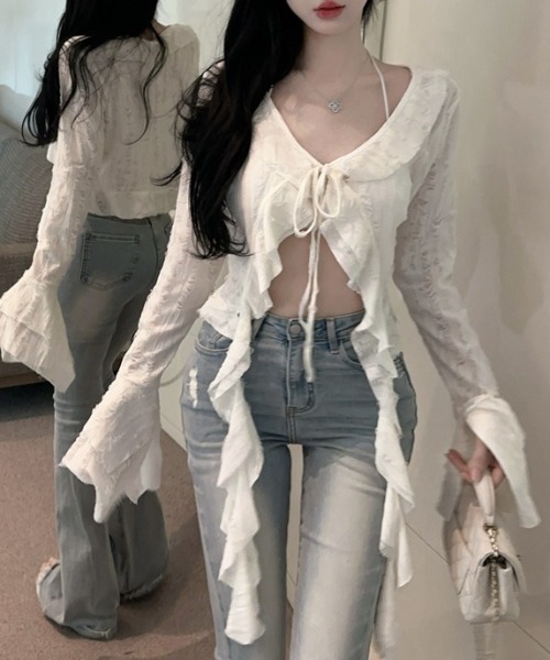 No romance フェアリーグランジ レースカーディガン y2k No romance フェアリーグランジ レースカーディガン y2k - メルカリ