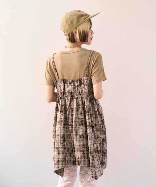 w closet（ダブルクローゼット）の「【25AW】クラッシュチェックキャミワンピ（シャツ/ブラウス・レディース・レッド/ブラック/ブルー・FREE）」の18枚目の写真