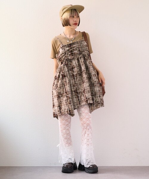 w closet（ダブルクローゼット）の「【25AW】クラッシュチェックキャミワンピ（シャツ/ブラウス・レディース・レッド/ブラック/ブルー・FREE）」の21枚目の写真