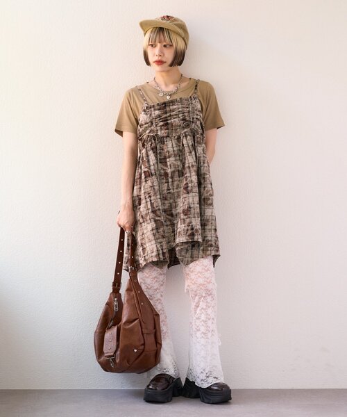w closet（ダブルクローゼット）の「【25AW】クラッシュチェックキャミワンピ（シャツ/ブラウス・レディース・レッド/ブラック/ブルー・FREE）」の22枚目の写真