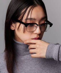 Narcissus | 【ユニセックスデザイン】 ハーフリムメガネ　クリアレンズ(メガネ)