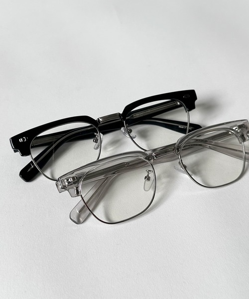 Narcissus（ナルシス）の「【ユニセックスデザイン】 ハーフリムメガネ　クリアレンズ（メガネ・レディース・ブラック/クリア・FREE）」の7枚目の写真