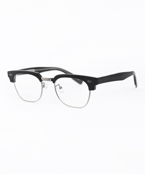 Narcissus（ナルシス）の「【ユニセックスデザイン】 ハーフリムメガネ　クリアレンズ（メガネ・レディース・ブラック/クリア・FREE）」の11枚目の写真