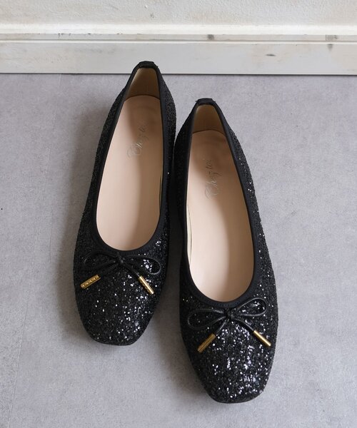 【美品】UAグリッターバレエシューズ 37 セール】グリッターバレエシューズ（バレエシューズ）｜Chez toi