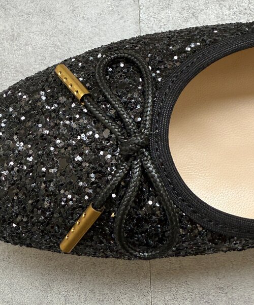 Chez toi（シェトワ）の「グリッターバレエシューズ（バレエシューズ・レディース・ブラック/ブラック系その他/シルバー・MEDIUM/LARGE）」の8枚目の写真