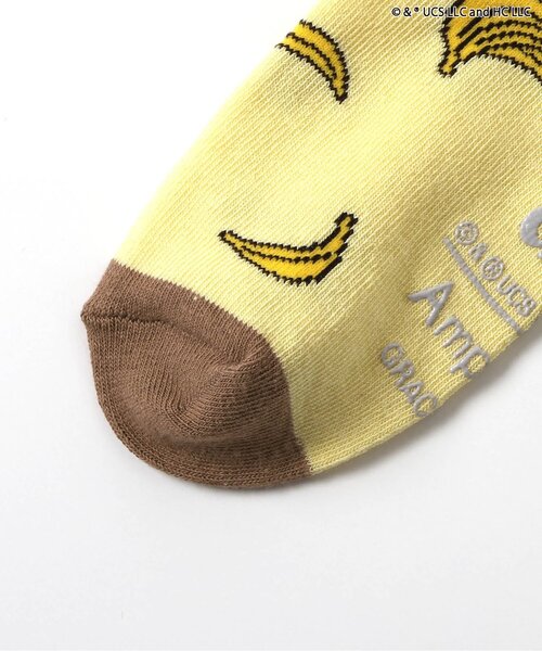 Ampersand（アンパサンド）の「【おさるのジョージ】総柄ソックス（ソックス/靴下・キッズ・オレンジ/ブラウン/グレー・12/15 /18/21）」の11枚目の写真