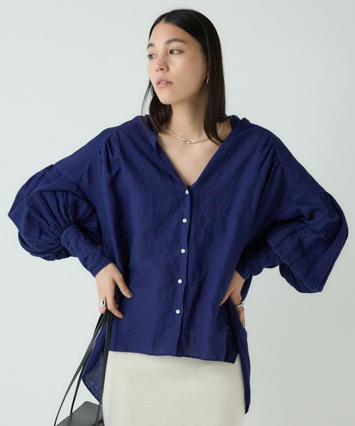 Chaos（カオス）の「Chaos(カオス)/ ブランシェブラウス（シャツ/ブラウス・レディース・グレー/ブルー系その他/セージグリーン/ベージュ系その他・FREE）」の4枚目の写真