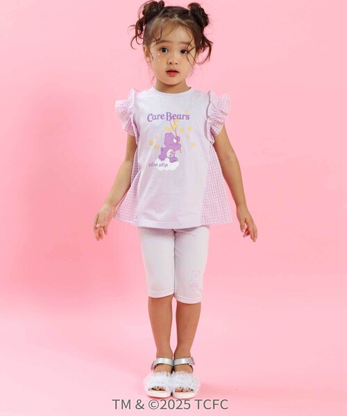 SLAP SLIP（スラップスリップ）の「【ケアベア×SLAP SLIP】裾モチーフおしりフリル5分丈レギンス(80~130cm)（レギンス/スパッツ・キッズ・パープル/ピンク・90cm/120cm/110cm/100cm/80ｃｍ/130cm）」の8枚目の写真