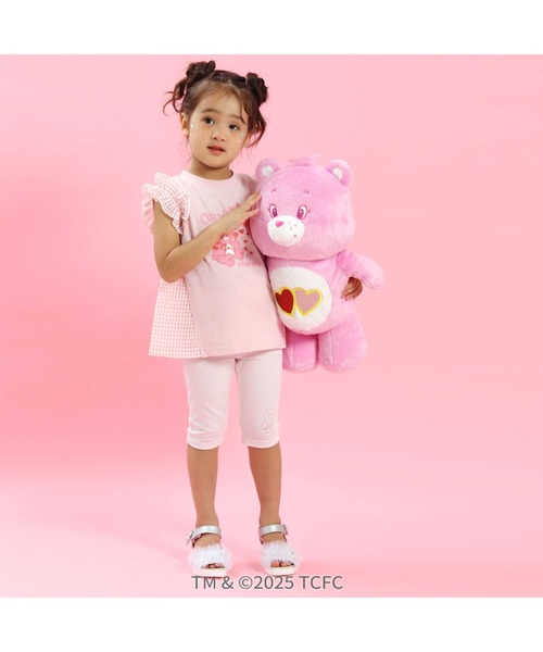 SLAP SLIP（スラップスリップ）の「【ケアベア×SLAP SLIP】裾モチーフおしりフリル5分丈レギンス(80~130cm)（レギンス/スパッツ・キッズ・パープル/ピンク・90cm/120cm/110cm/100cm/80ｃｍ/130cm）」の4枚目の写真