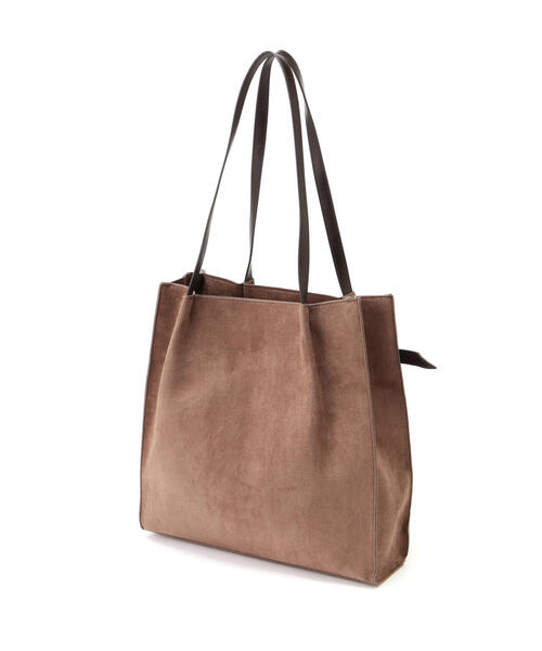 NATURAL BEAUTY BASIC(ナチュラルビューティーベーシック)の「◇スウェードタックベルトトートバッグ(トートバッグ・レディース・ブラウン/マスタード/オフホワイト・フリ-)」の8枚目の写真