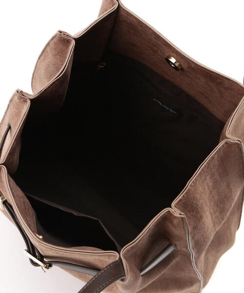 NATURAL BEAUTY BASIC(ナチュラルビューティーベーシック)の「◇スウェードタックベルトトートバッグ(トートバッグ・レディース・ブラウン/マスタード/オフホワイト・フリ-)」の13枚目の写真