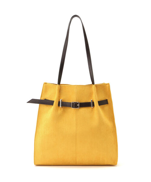 NATURAL BEAUTY BASIC(ナチュラルビューティーベーシック)の「◇スウェードタックベルトトートバッグ(トートバッグ・レディース・ブラウン/マスタード/オフホワイト・フリ-)」の15枚目の写真