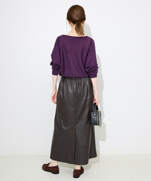 ウォッシャブルドルマンVネックプルオーバー（ニット/セーター