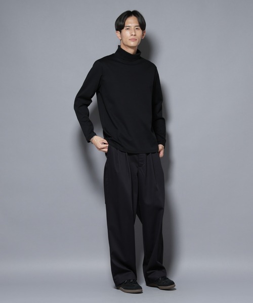 NANO universe（ナノユニバース）の「ジャケT(R) プレミアム タートルネック 長袖（Tシャツ/カットソー・メンズ・ブラック/ブルーグレー/ホワイト・S/M/L）」の8枚目の写真