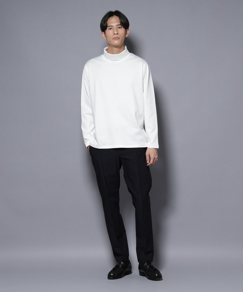 NANO universe（ナノユニバース）の「ジャケT(R) プレミアム タートルネック 長袖（Tシャツ/カットソー・メンズ・ブラック/ブルーグレー/ホワイト・S/M/L）」の22枚目の写真