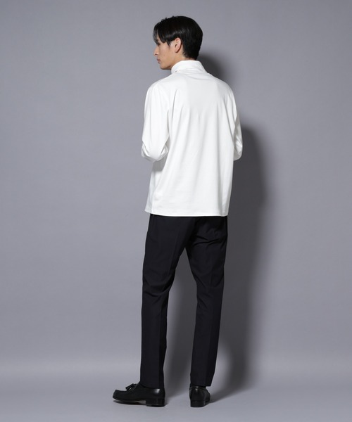 NANO universe（ナノユニバース）の「ジャケT(R) プレミアム タートルネック 長袖（Tシャツ/カットソー・メンズ・ブラック/ブルーグレー/ホワイト・S/M/L）」の4枚目の写真