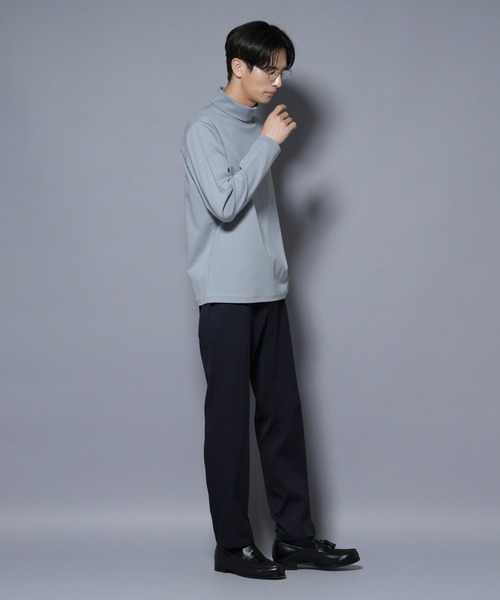 NANO universe（ナノユニバース）の「ジャケT(R) プレミアム タートルネック 長袖（Tシャツ/カットソー・メンズ・ブラック/ブルーグレー/ホワイト・S/M/L）」の17枚目の写真