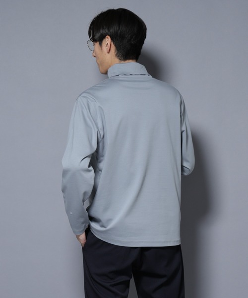 NANO universe（ナノユニバース）の「ジャケT(R) プレミアム タートルネック 長袖（Tシャツ/カットソー・メンズ・ブラック/ブルーグレー/ホワイト・S/M/L）」の14枚目の写真