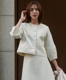 BEAUTY FORM KNIT パールボタン カーディガン