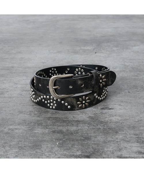 ABAHOUSE（アバハウス）の「【ウエスタン スタッズ レザー ベルト】35mm black Studded belt/ユニセックス（ベルト・メンズ・ブラック系その他/ブラック系その他2・フリー）」の4枚目の写真