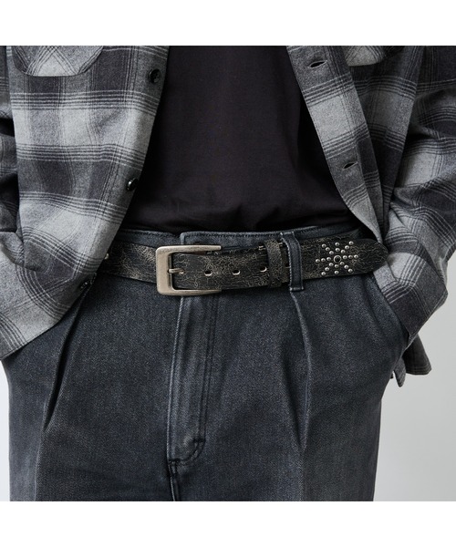 ABAHOUSE（アバハウス）の「【ウエスタン スタッズ レザー ベルト】35mm black Studded belt/ユニセックス（ベルト・メンズ・ブラック系その他/ブラック系その他2・フリー）」の13枚目の写真