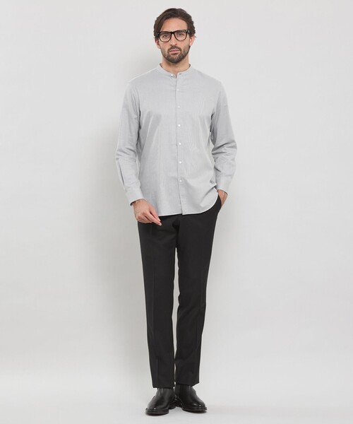 MACKINTOSH LONDON(マッキントッシュ ロンドン)の「小紋ジャカードバンドカラーシャツ(シャツ/ブラウス・メンズ・グレー/ブルー系その他2・XL/L/M)」の7枚目の写真