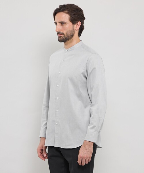 MACKINTOSH LONDON(マッキントッシュ ロンドン)の「小紋ジャカードバンドカラーシャツ(シャツ/ブラウス・メンズ・グレー/ブルー系その他2・XL/L/M)」の4枚目の写真