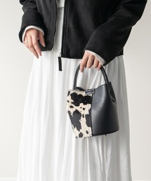 andrea cardone | 【ANDREA CARDONE】異素材コンビバケットバッグ(Q56526)(ハンドバッグ)