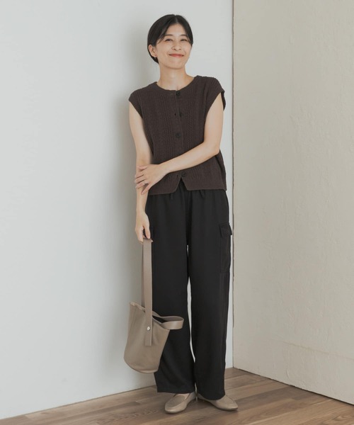 URBAN RESEARCH DOORS(アーバンリサーチドアーズ)の「ミニブークレニットベスト(ベスト・レディース・オフホワイト/ブラウン系その他・MEDIUM)」の14枚目の写真