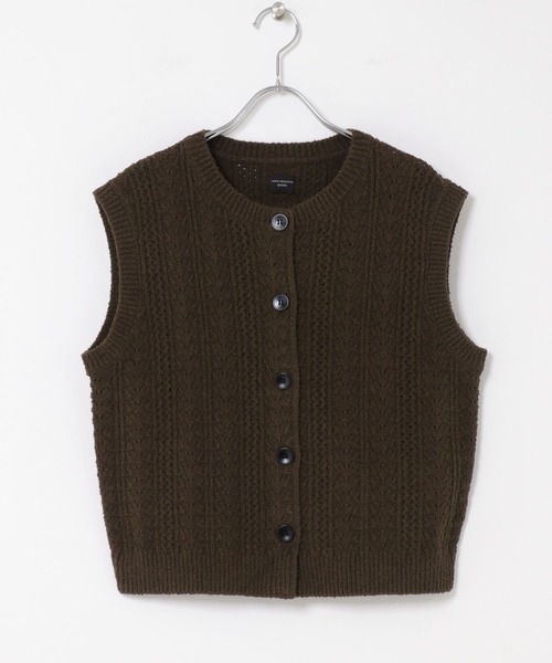 URBAN RESEARCH DOORS(アーバンリサーチドアーズ)の「ミニブークレニットベスト(ベスト・レディース・オフホワイト/ブラウン系その他・MEDIUM)」の19枚目の写真
