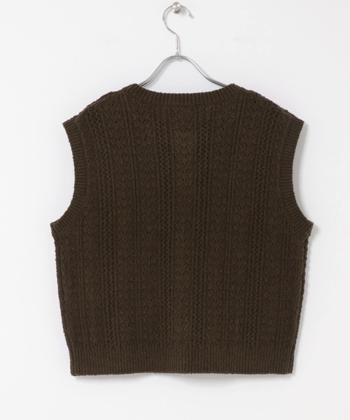 URBAN RESEARCH DOORS(アーバンリサーチドアーズ)の「ミニブークレニットベスト(ベスト・レディース・オフホワイト/ブラウン系その他・MEDIUM)」の21枚目の写真