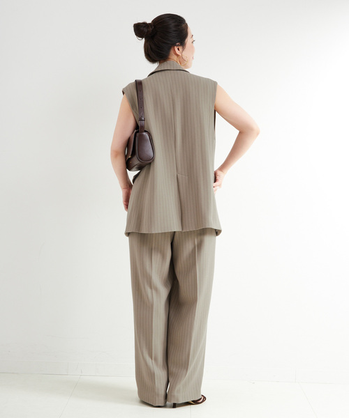 セール】《2点セット》手洗い可 / ジレ+2タックパンツセット（その他