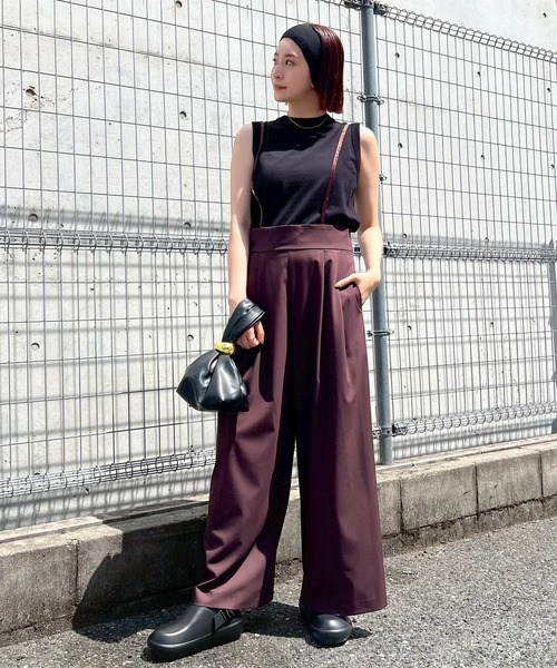 Narcissus(ナルシス)の「【SINN】サスペンダーワイドパンツ(その他パンツ・レディース・ブラウン/ブラック・FREE)」の20枚目の写真