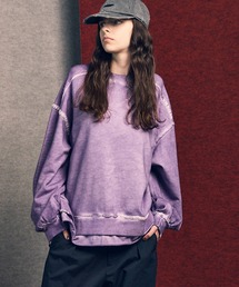 MAISON SPECIAL(]XyV)́sUNISEXtHeavy-Weight Sweat Embroidery Damage Over-Dye Crew Neck Pullover/wr[EFCgGuC_[_[WI[o[_CN[lbNvI[o[yMAISON SPECIAL/]XyVz(XEFbg)