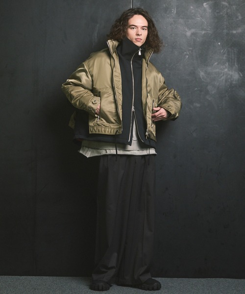 UNISEX》Heavy-Weight Sweat Embroidery Damage Over-Dye Crew Neck