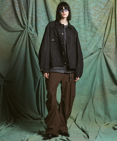 MAISON SPECIAL(メゾンスペシャル)の「《UNISEX》Heavy-Weight Sweat Embroidery Damage Over-Dye Crew Neck Pullover/ヘビーウェイトエンブロイダリーダメージオーバーダイクルーネックプルオーバー【MAISON SPECIAL/メゾンスペシャル】(スウェット・メンズ・ブラック/グレイッシュベージュ/ピンク/パープル/ライトグリーン/カーキ/サックスブルー・0/1/2)」の19枚目の写真