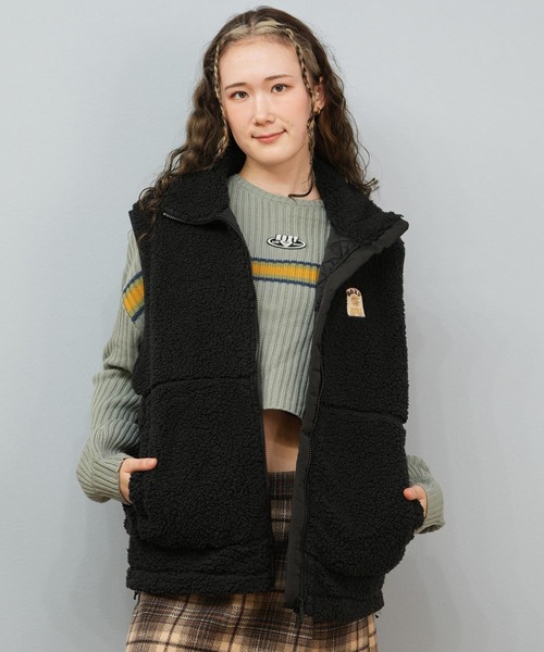 ROXY(ロキシー)の「ROXY/ロキシー ボアベスト 撥水 RJK254020(ベスト・レディース・アイボリー/ブラック・M/L)」の4枚目の写真