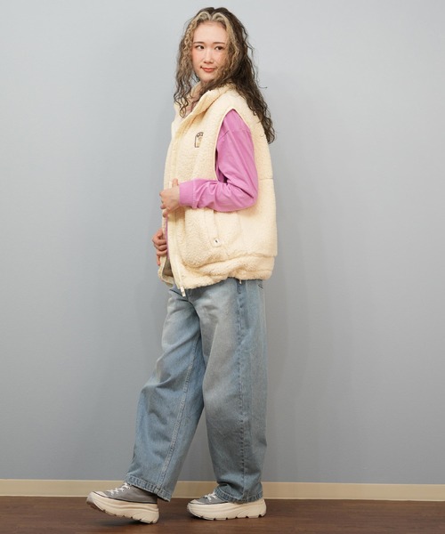 ROXY(ロキシー)の「ROXY/ロキシー ボアベスト 撥水 RJK254020(ベスト・レディース・アイボリー/ブラック・M/L)」の12枚目の写真