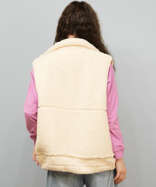 ROXY(ロキシー)の「ROXY/ロキシー ボアベスト 撥水 RJK254020(ベスト・レディース・アイボリー/ブラック・M/L)」の10枚目の写真