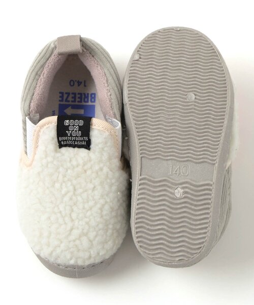 BREEZE（ブリーズ）の「ボアスリッポン（スニーカー・キッズ・ブラック/オフホワイト・17/16/15 /14/19/18）」の13枚目の写真