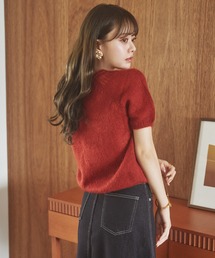 【Maui】RECTOレクト　赤ニット　トップス　半袖 Maui】RECTOレクト 赤ニット トップス 半袖 Maui】RECTOレクト 赤