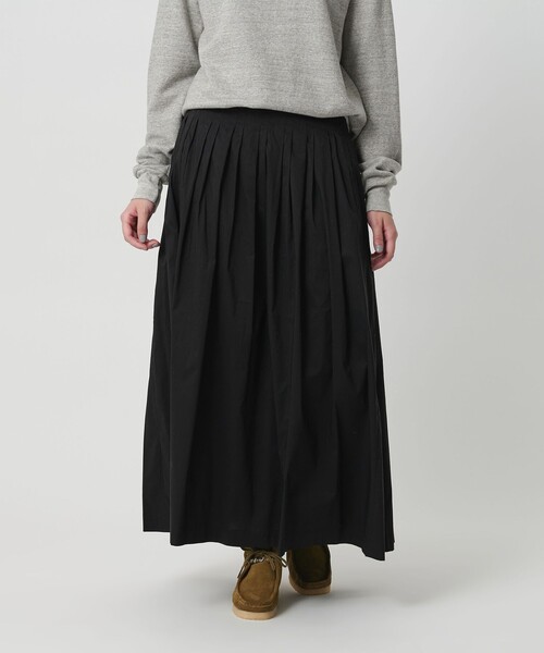 BEAUTY&YOUTH UNITED ARROWS(ビューティーアンドユースユナイテッドアローズ)の「ポリエステルコットン タックフレアスカート(スカート・レディース・ダークグレー/ブラック/ダークブラウン・M/S)」の2枚目の写真