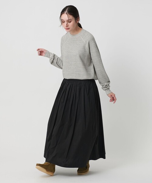 BEAUTY&YOUTH UNITED ARROWS(ビューティーアンドユースユナイテッドアローズ)の「ポリエステルコットン タックフレアスカート(スカート・レディース・ダークグレー/ブラック/ダークブラウン・M/S)」の9枚目の写真