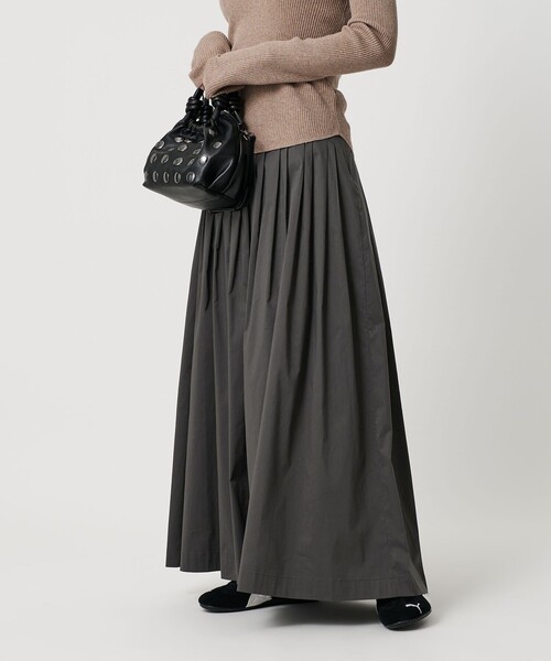 BEAUTY&YOUTH UNITED ARROWS(ビューティーアンドユースユナイテッドアローズ)の「ポリエステルコットン タックフレアスカート(スカート・レディース・ダークグレー/ブラック/ダークブラウン・M/S)」の10枚目の写真