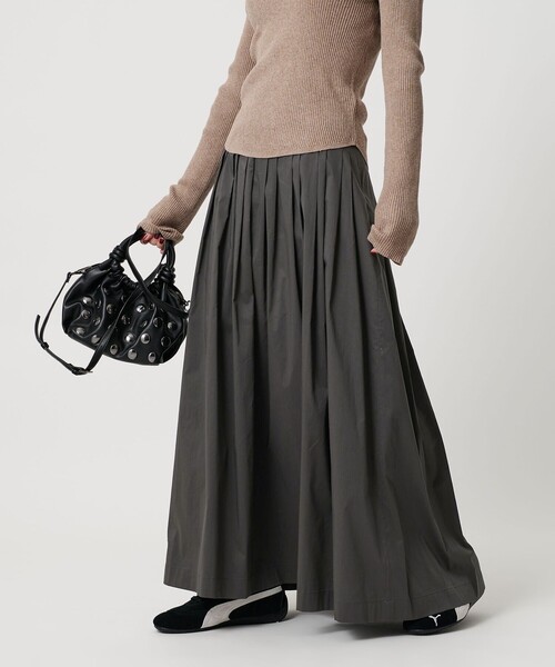 BEAUTY&YOUTH UNITED ARROWS(ビューティーアンドユースユナイテッドアローズ)の「ポリエステルコットン タックフレアスカート(スカート・レディース・ダークグレー/ブラック/ダークブラウン・M/S)」の11枚目の写真