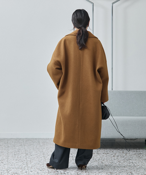 journal standard L'essage（ジャーナルスタンダードレサージュ）の「ブークレ コクーンコート（その他アウター・レディース・パープル/キャメル/ブラック・FREE）」の8枚目の写真