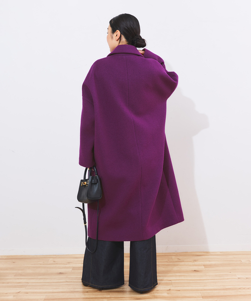 journal standard L'essage（ジャーナルスタンダードレサージュ）の「ブークレ コクーンコート（その他アウター・レディース・パープル/キャメル/ブラック・FREE）」の12枚目の写真