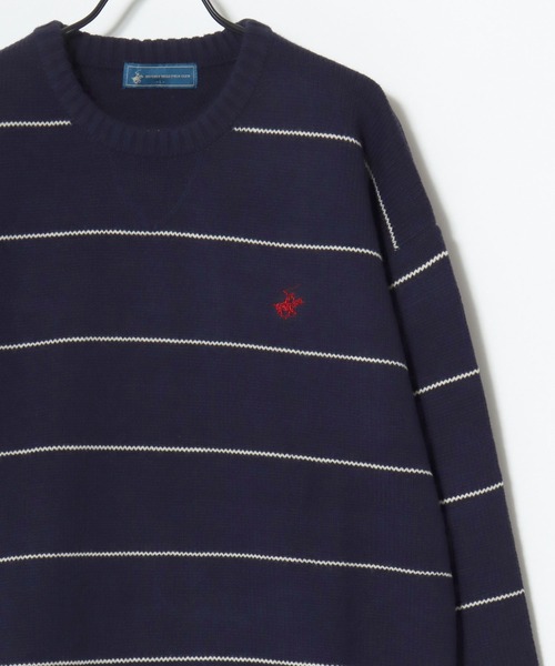 BEVERLY HILLS POLO CLUB（ビバリーヒルズポロクラブ）の「BEVERLY HILLS POLO CLUB/ビバリーヒルズポロクラブ オーバーサイズ ニット ロゴ ワンポイント刺繍 クルーネック セーター/レディース メンズ（ニット/セーター・レディース・ブラック/アイボリー/ブラック系その他/ブラウン/ブルー系その他/ブルーグリーン・L/M/LL）」の11枚目の写真