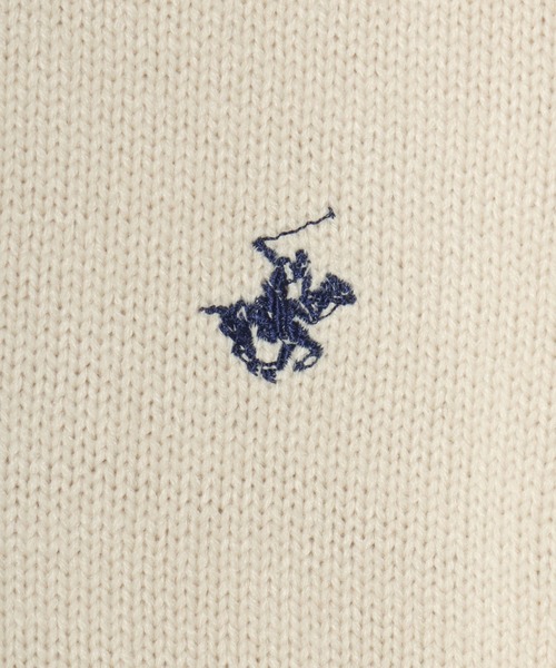 BEVERLY HILLS POLO CLUB（ビバリーヒルズポロクラブ）の「BEVERLY HILLS POLO CLUB/ビバリーヒルズポロクラブ オーバーサイズ ニット ロゴ ワンポイント刺繍 クルーネック セーター/レディース メンズ（ニット/セーター・レディース・ブラック/アイボリー/ブラック系その他/ブラウン/ブルー系その他/ブルーグリーン・L/M/LL）」の21枚目の写真